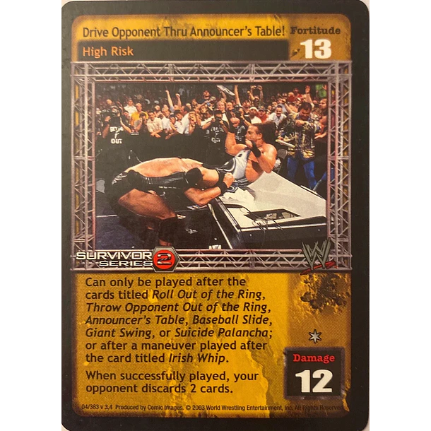 Drive Opponent Thru Announcer's Table! - SS2