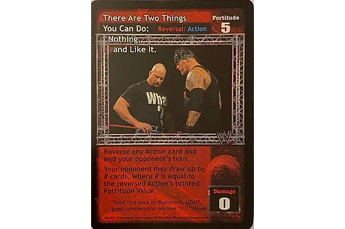 There Are Two Things You Can Do: Nothing, and Like It. - Ruthless Aggression
