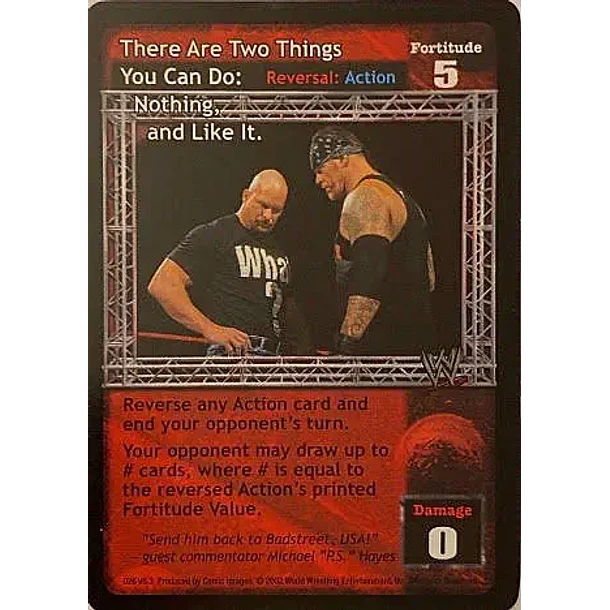 There Are Two Things You Can Do: Nothing, and Like It. - Ruthless Aggression