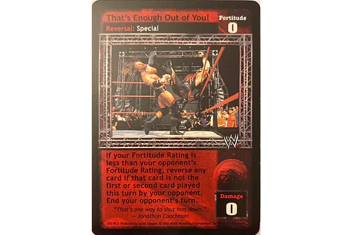 That's Enough Out of You! - Ruthless Aggression