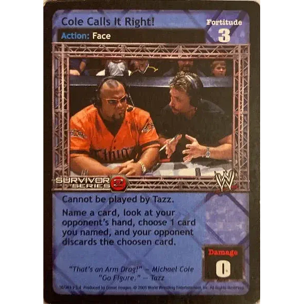 Cole Calls It Right! - SS2 MP