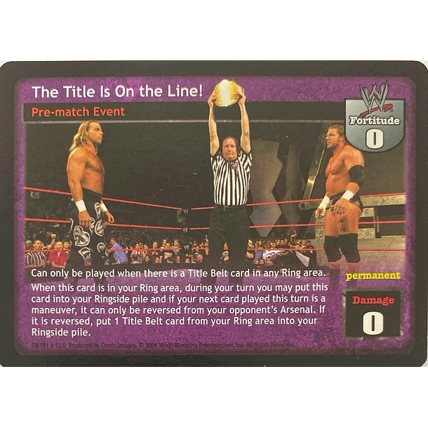 The Title Is On the Line! - Vengeance