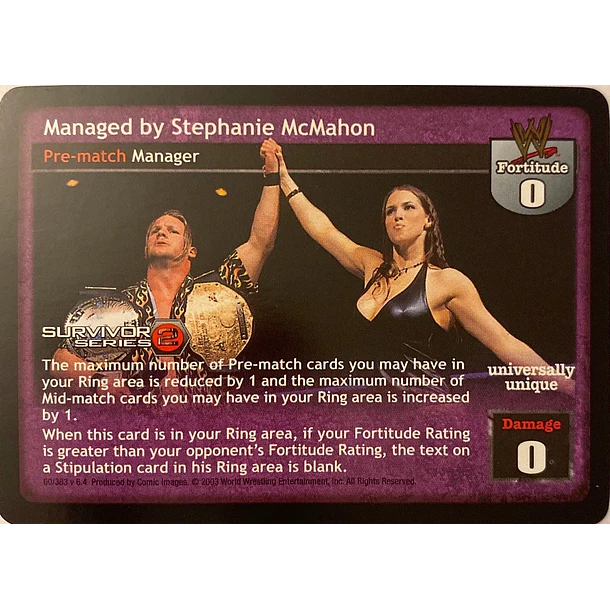 Managed by Stephanie McMahon - SS2