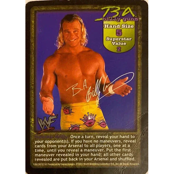 B.A. Billy Gunn Superstar Card D 2