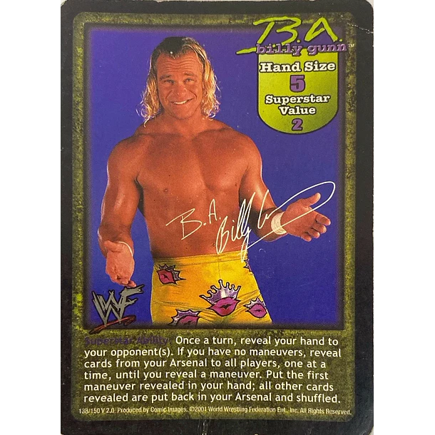 B.A. Billy Gunn Superstar Card D 3