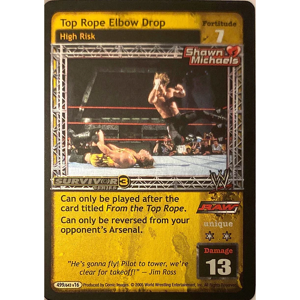 Top Rope Elbow Drop - SS3 NM