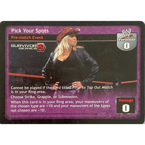 Pick Your Spots - SS2