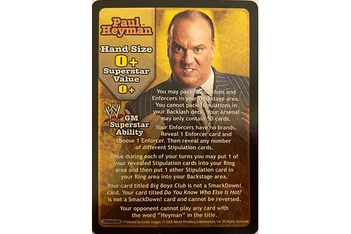 Paul Heyman Superstar Card - SS3 NM