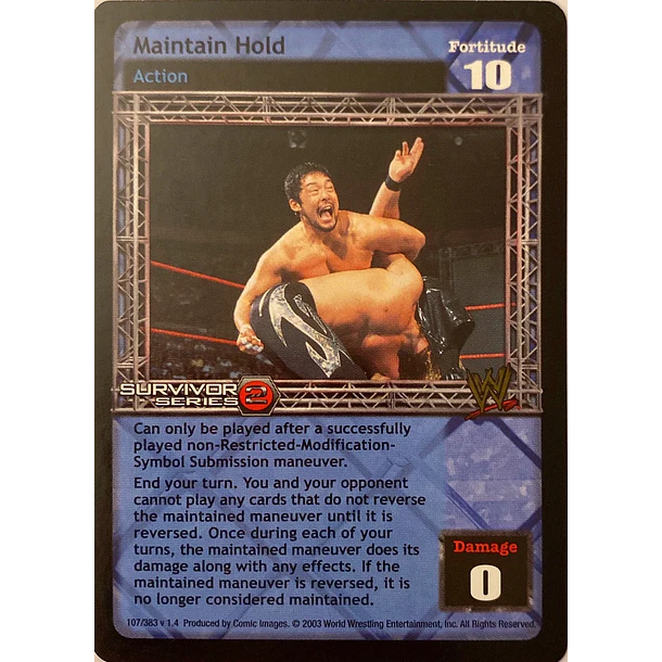 Maintain Hold - SS2