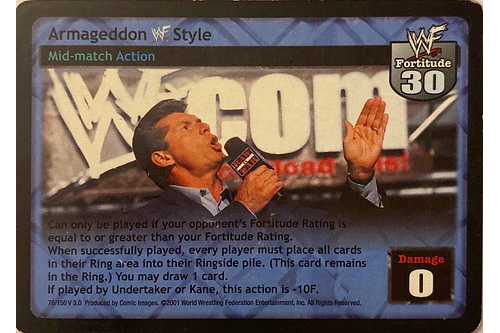 Armageddon WWF Style - It's All About the Game