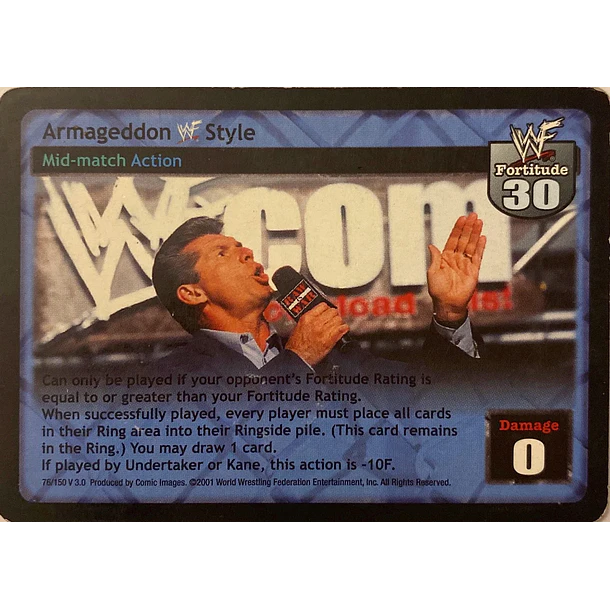 Armageddon WWF Style - It's All About the Game