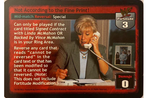Not According to the Fine Print! MP