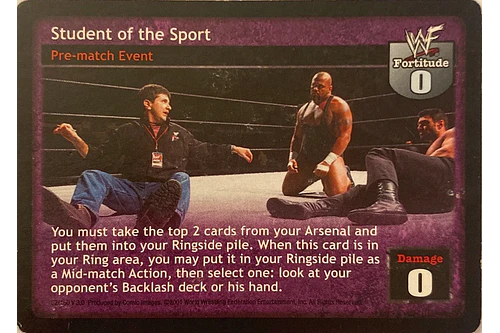 Student of the Sport - Backlash
