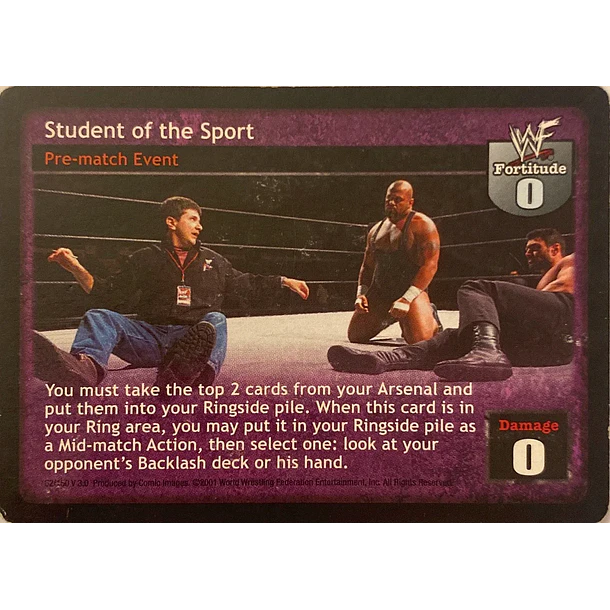 Student of the Sport - Backlash