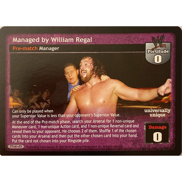 Managed by William Regal NM