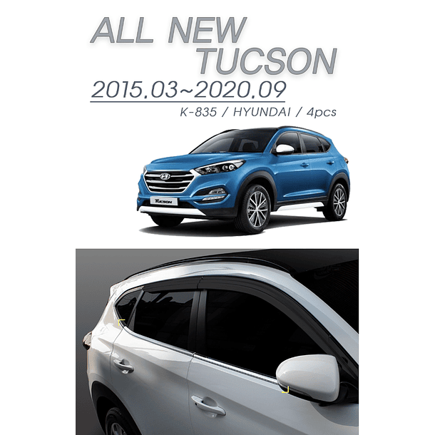 LINEA DE VENTANA CROMADA ALL NEW TUCSON 2016 - 2020 1