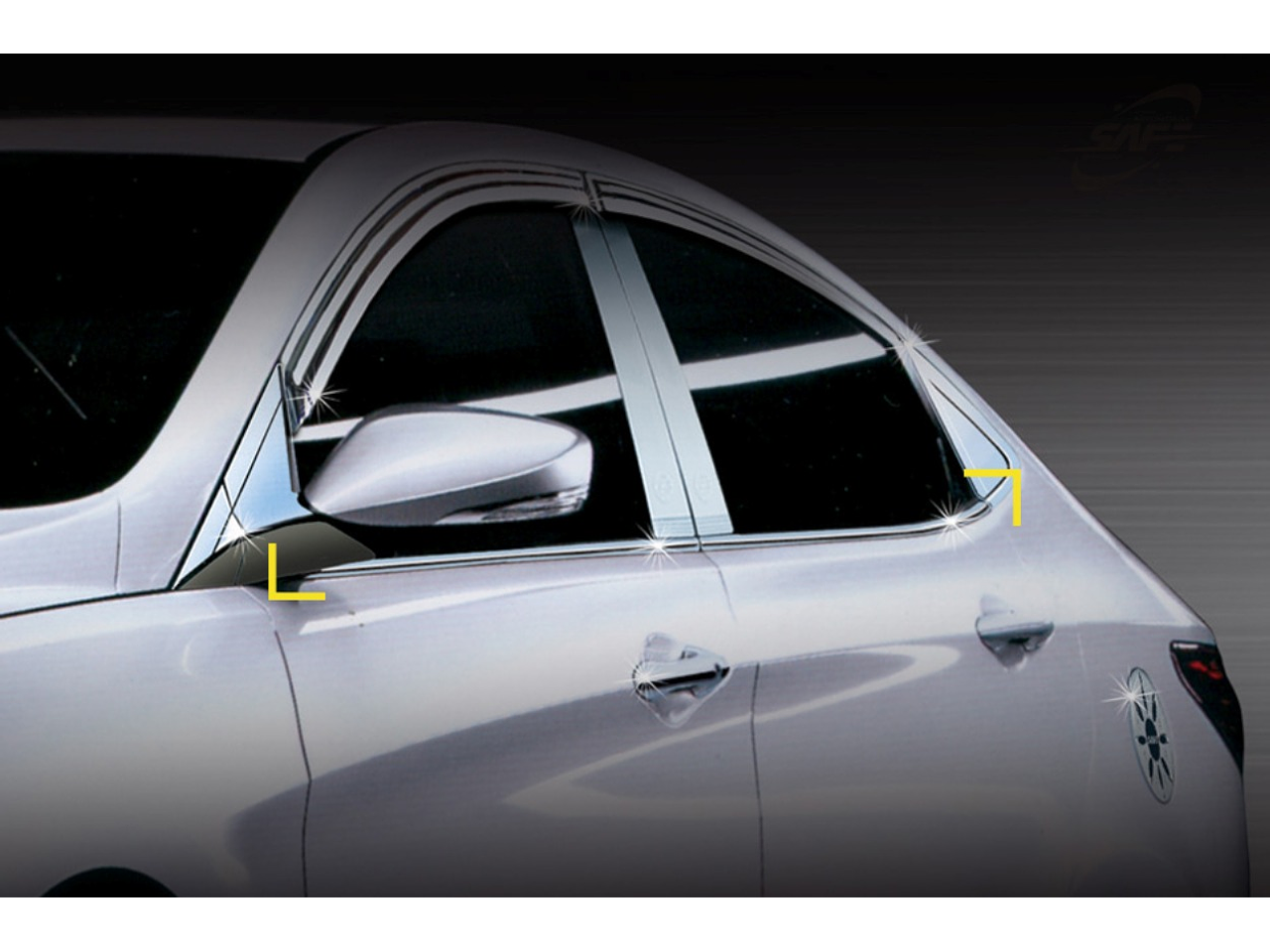 LINEA DE VENTANA CROMADA  ACCENT RB 2011 - 2021 