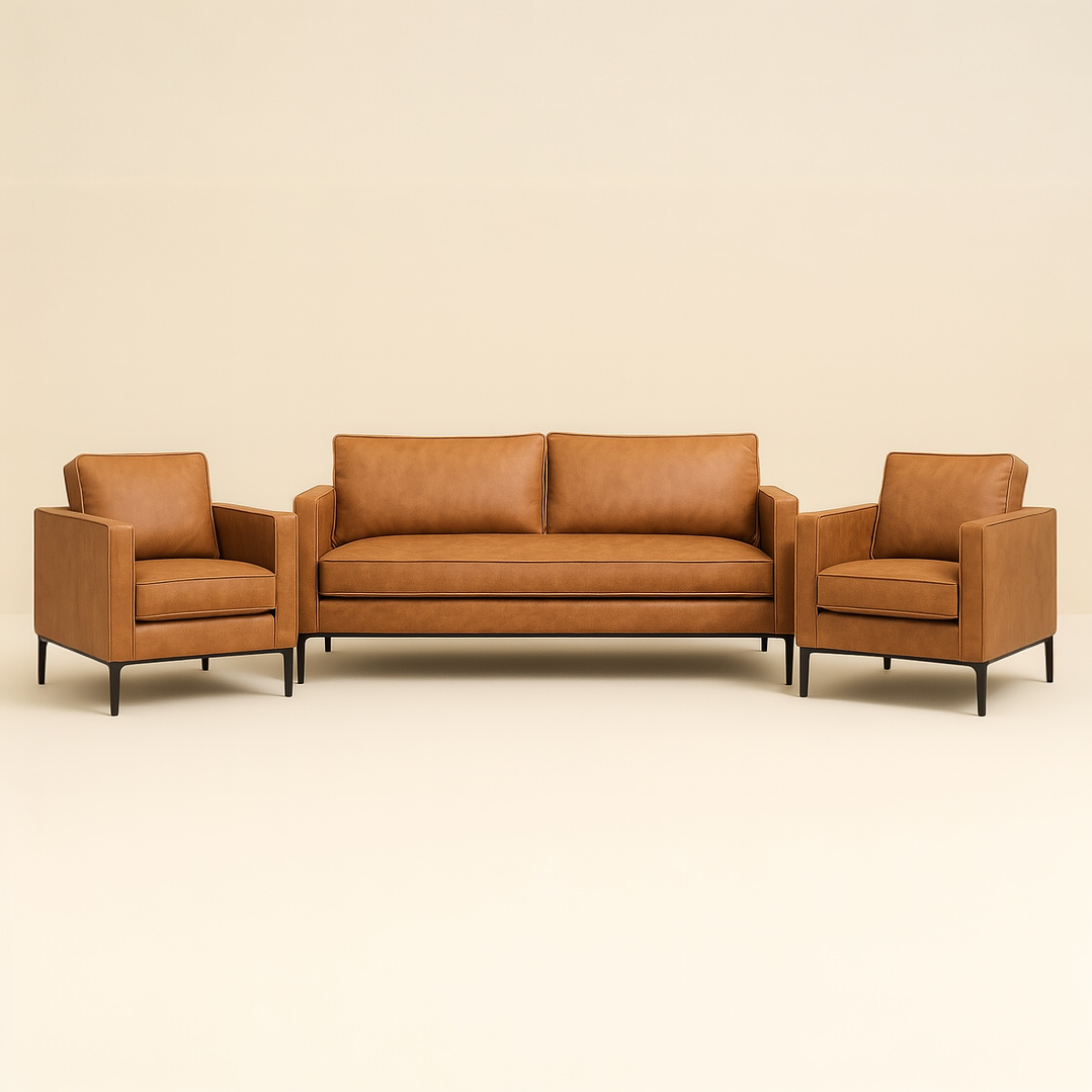 Linea Osorno - Set (2 cuerpos + 2 individuales) - 30% cuero natural 1