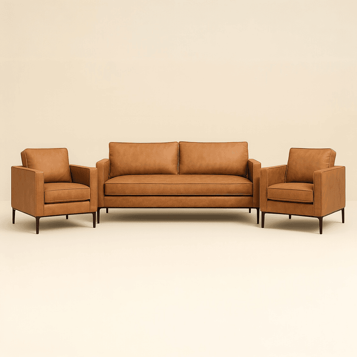 Linea Osorno - Set (2 cuerpos + 2 individuales) - 30% cuero natural 1