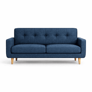 Sofá Valencia 150 cm Azul (Lino Hidrorepelente)