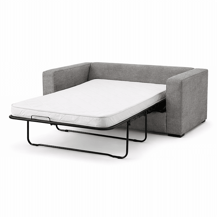 Sofá Cama Mendoza Mini -  Gris claro (Lino Hidrorepelente) 2