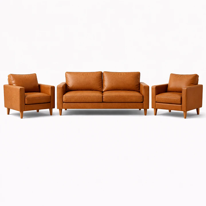 Sofá Chillan 30% cuero natural 4
