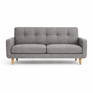 Valencia 170 cm - Gris medio - Lino Hidrorepelente