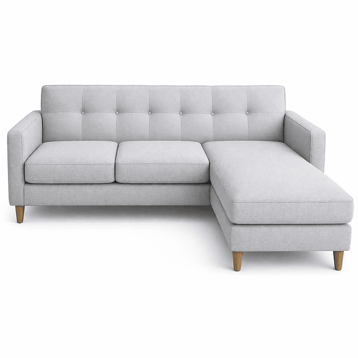 Berlin - 195 cm - Gris Claro - (Lino Hidrorepelente) 1