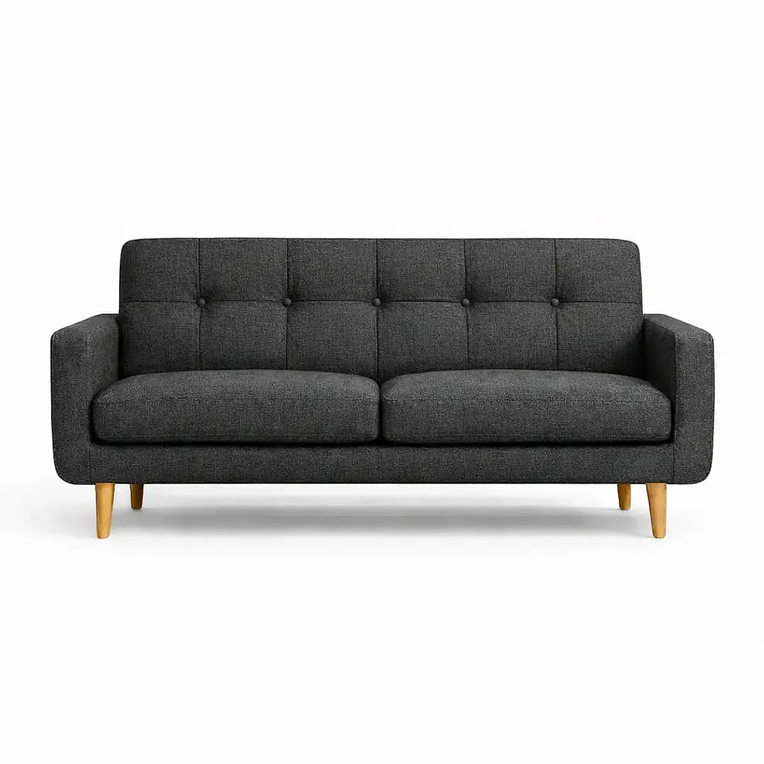 Valencia 170 cm - Gris oscuro - (Lino hidrorepelente)  1