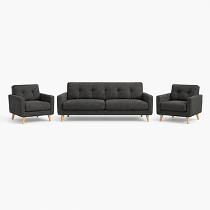 Set de Living Valencia 170 cm + 2 Poltronas