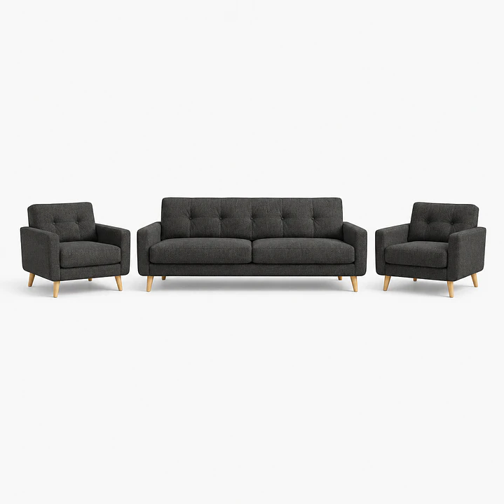 Set de Living Valencia 170 cm + 2 Poltronas 1