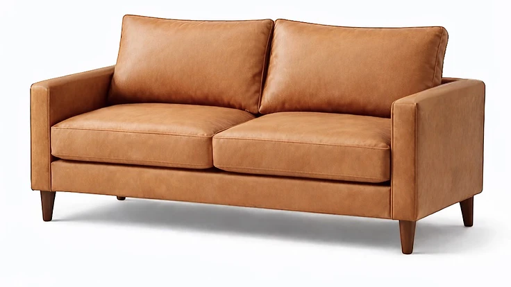 Sofá Chillán 30% cuero natural