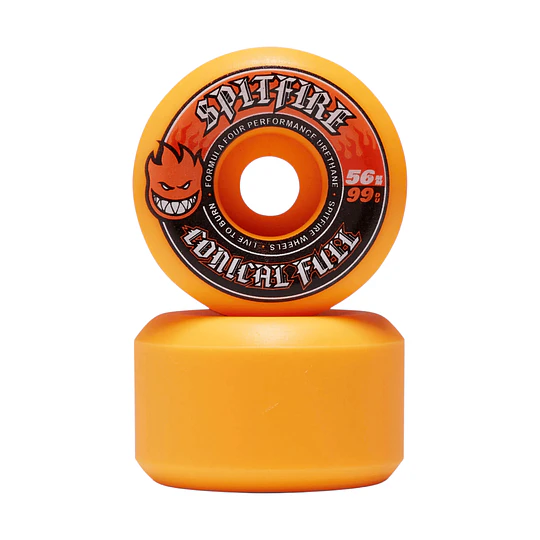 RUEDAS SPITFIRE CONICAL FULL 56MM 99 DURO ORANGE