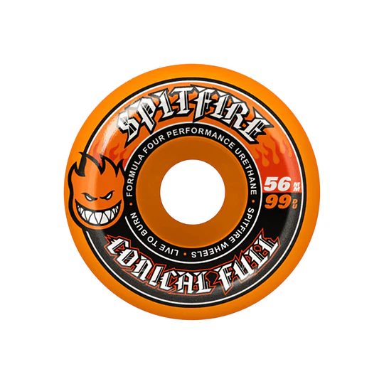 RUEDAS SPITFIRE CONICAL FULL 56MM 99 DURO ORANGE