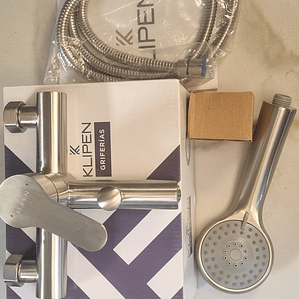 Llave de tina ducha KLIPEN acero inoxidable