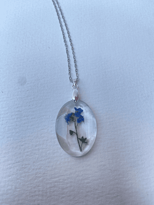 Collar Racimo Celeste