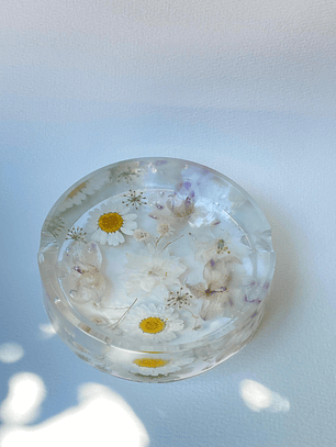 Cenicero Orquídeas Blancas