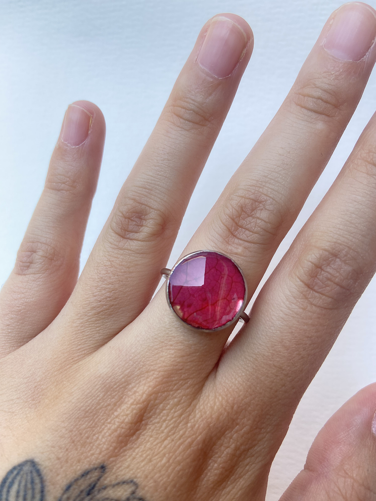 Anillo Bugambilia Plateado 2