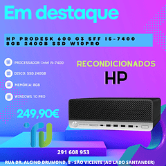 HP PRODESK 600 G3 SFF I5-7400 8GB 240GB SSD