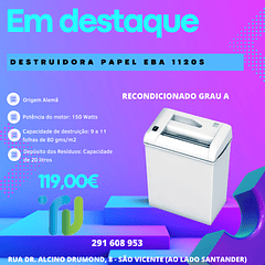 TRITURADOR PAPEL EBA 1120S