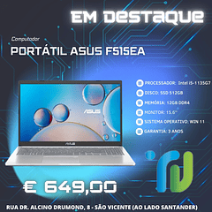 Portátil ASUS F515EA i5-1135G7 12Gb RAM 512Gb SSD