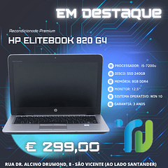 HP ELITEBOOK 820 G4 I5-7200U 8GB 256GB SSD