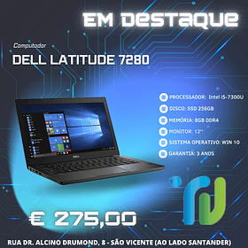 DELL LATITUDE 7280 12'' i5 6200U 8GB 256GB SSD