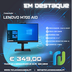 LENOVO M700 AIO 21.5'' i5 6500T 8GB 256GB SSD