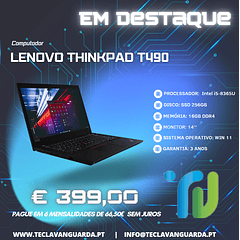 LENOVO THINKPAD T490 14'' i5-8365U 16GB 256GB SSD
