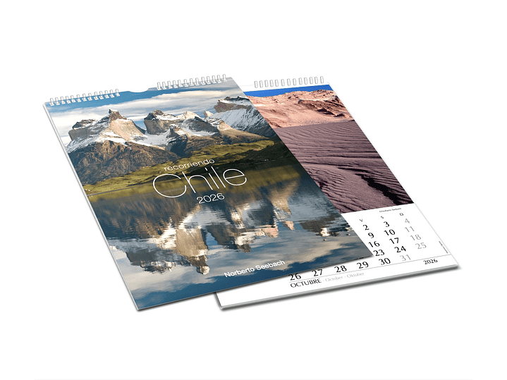 Calendario Mural Recorriendo Chile 2026 - Pack 5 unidades 2