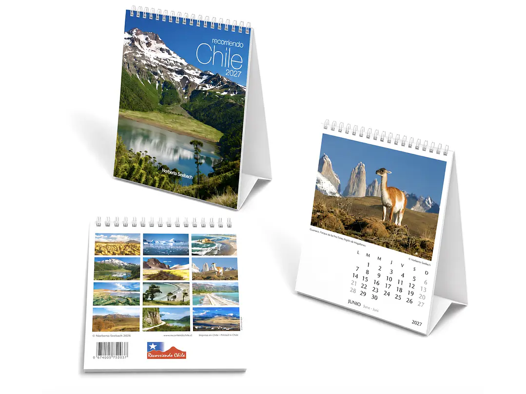 Calendario Escritorio Recorriendo Chile 2027 DISPONIBLE PRONTO 1