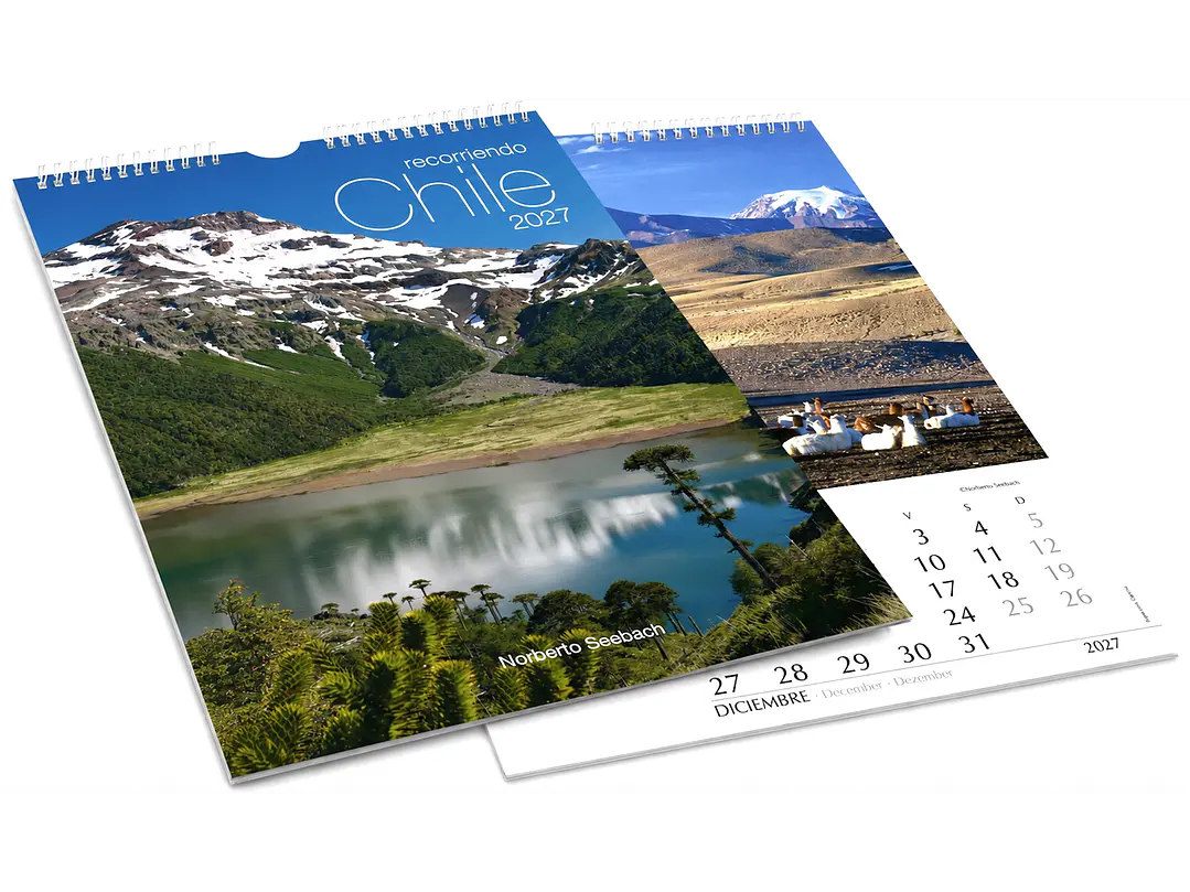 Calendario Mural Recorriendo Chile 2027 PACK 5 unidades 2