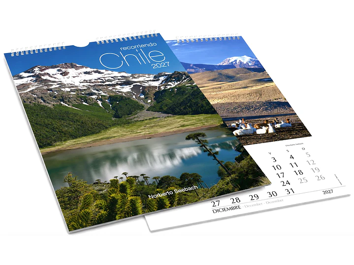 Calendario Mural Recorriendo Chile 2027 PACK 5 unidades 2