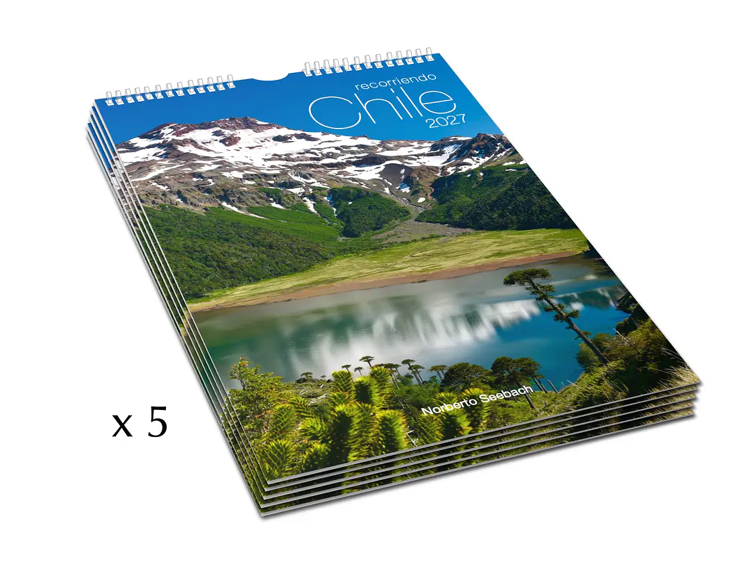 Calendario Mural Recorriendo Chile 2027 PACK 5 unidades 1